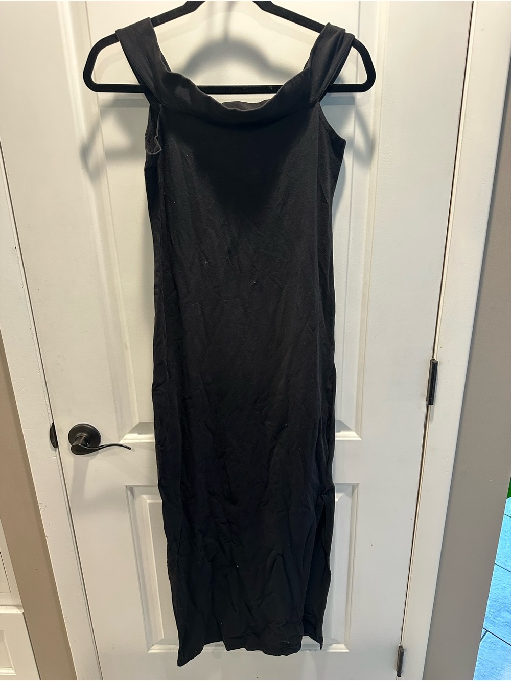 Tag Black Off the Shoulder Maxi Dress